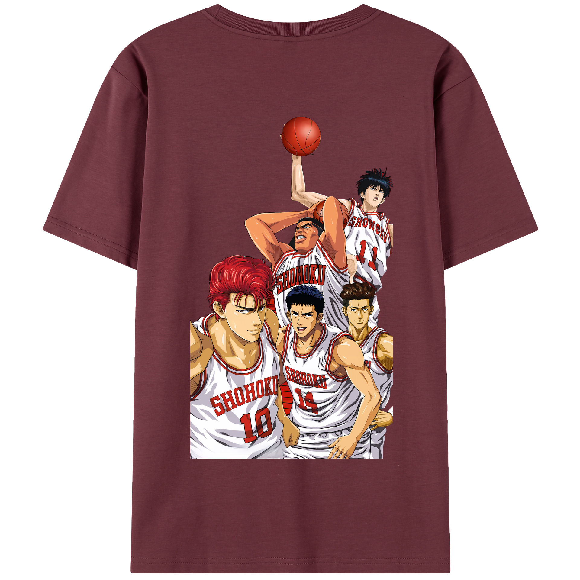 SLAM DUNK／スラムダンク 綿100％半袖Tシャツ（背面プリント）